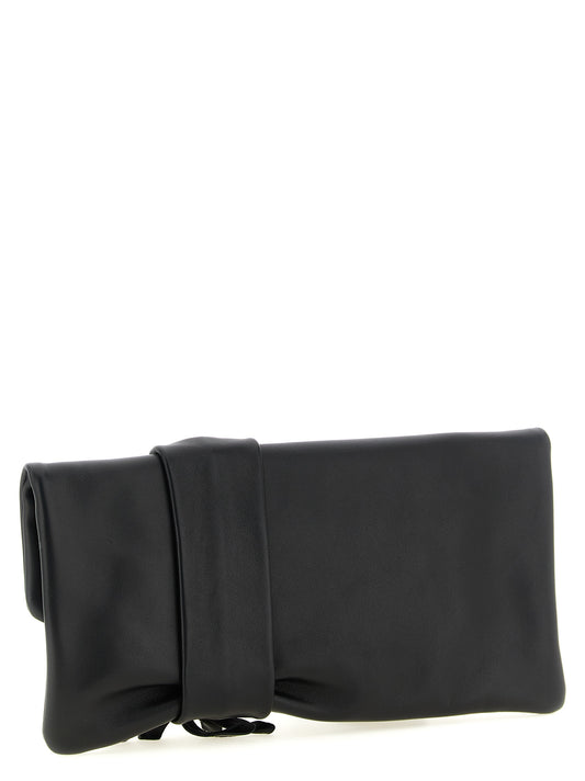 Jimmy Choo Black Lamb Leather Clutch Bag