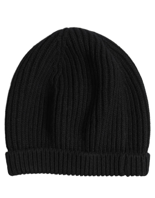 Dolce & Gabbana Men Black Wool Knitted Winter Beanie Capello One Hat