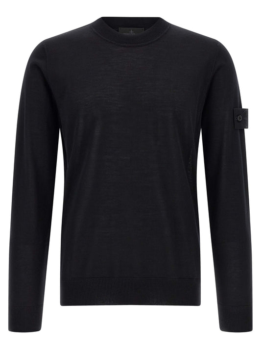 Stone Island Black Virgin Wool Cardigan