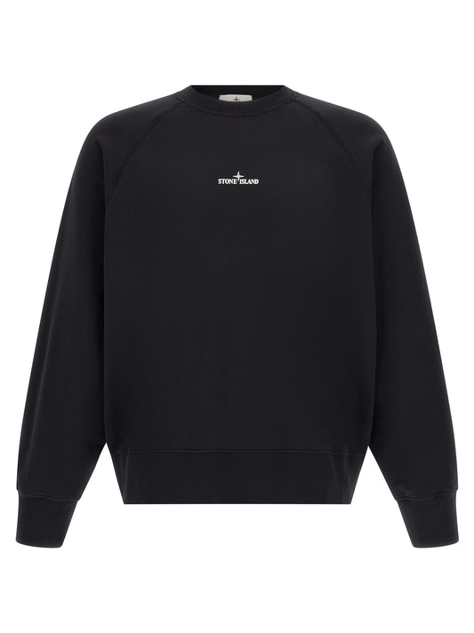 Stone Island Black Cotton Sweatshirt