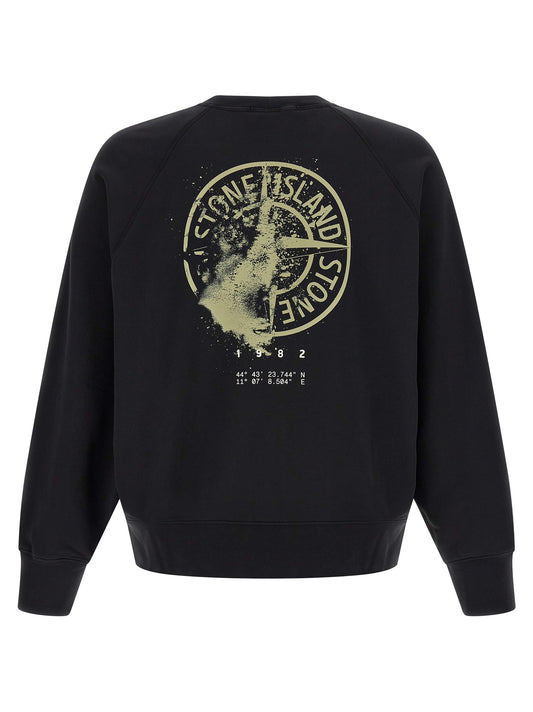 Stone Island Black Cotton Sweatshirt