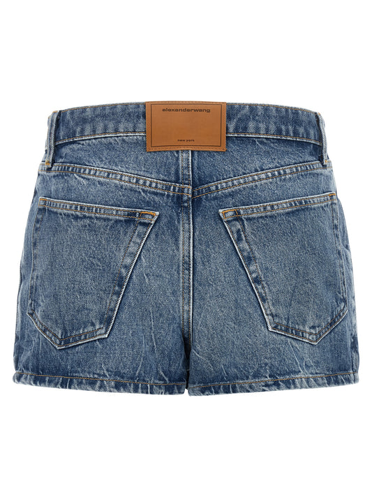 Alexander Wang Blue Cotton Bermuda Shorts