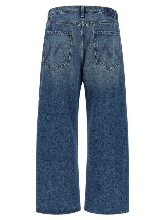 Mother Denim Blue Cotton Relaxed Fit Jeans