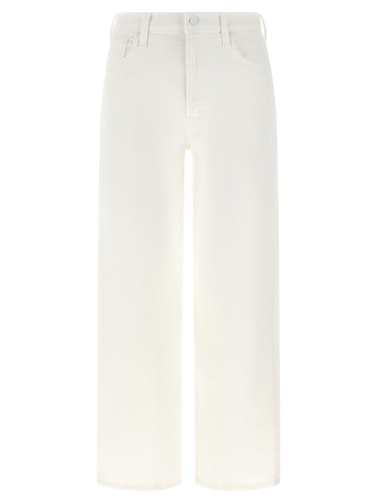 Mother Denim White Cotton Straight-Leg Jeans
