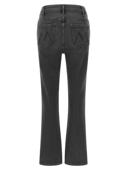 Mother Denim Gray Cotton Flared Jeans