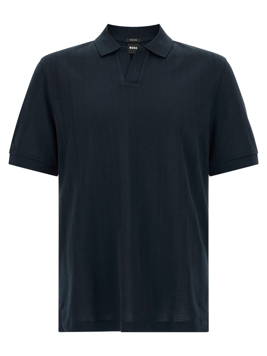 Hugo Boss Blue Cotton Polo Shirt