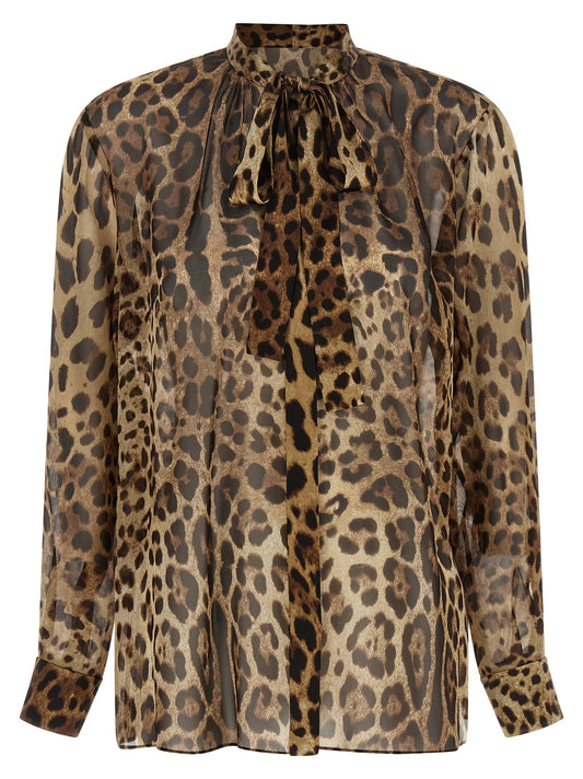 Dolce & Gabbana Brown Silk Blouse