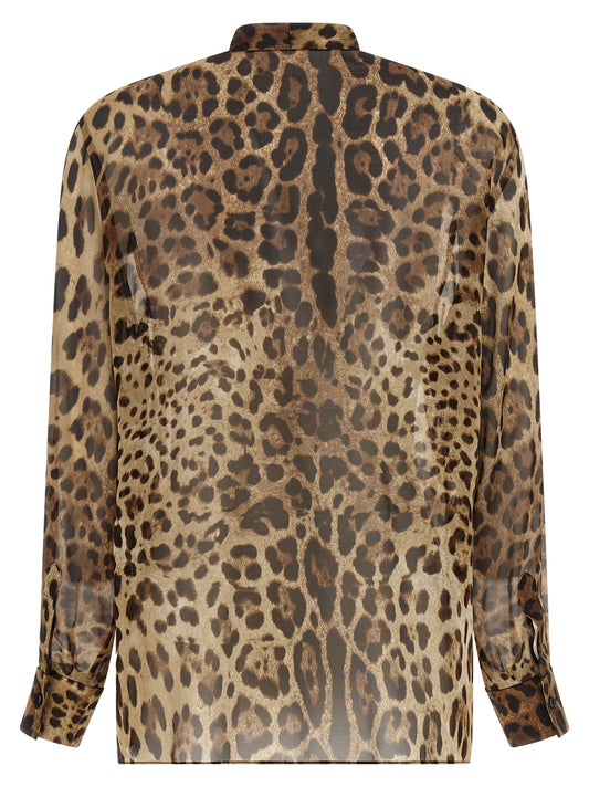 Dolce & Gabbana Brown Silk Blouse