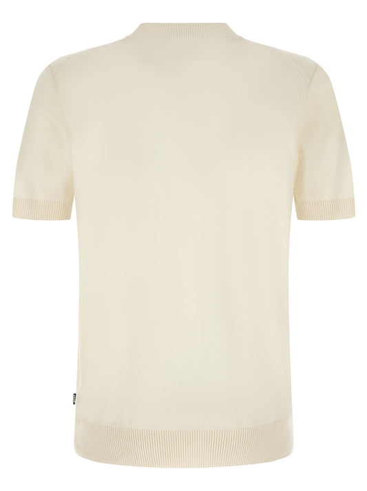 Hugo Boss White Virgin Wool T-Shirt