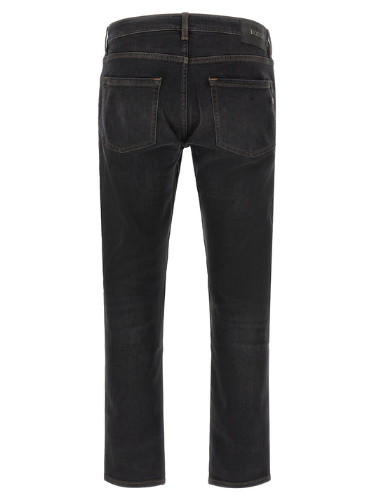 Hugo Boss Black Cotton Straight-Leg Jeans