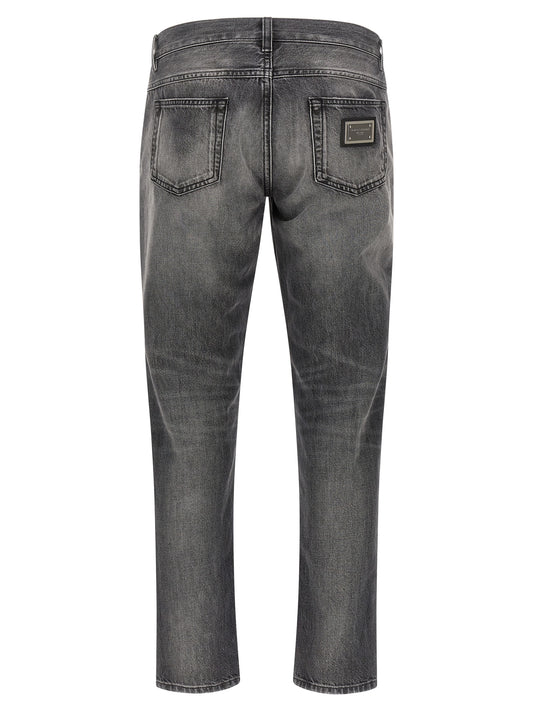 Dolce & Gabbana Gray Cotton Jeans Denim