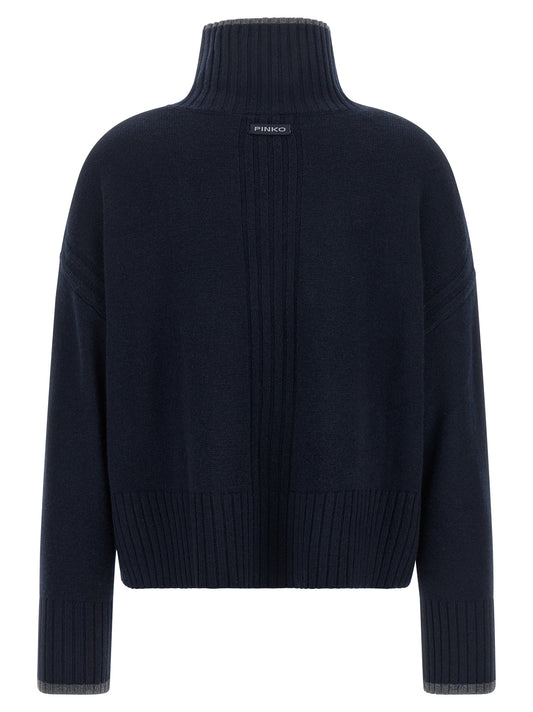 PINKO Blue Wool Cardigan