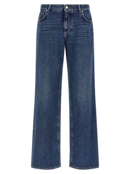 Dolce & Gabbana Blue Cotton Relaxed Fit Jeans