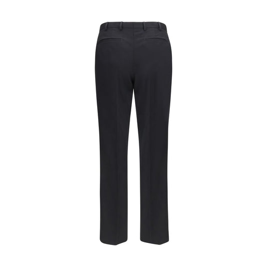 PT Torino Black Wool Oves Aries Casual Pants