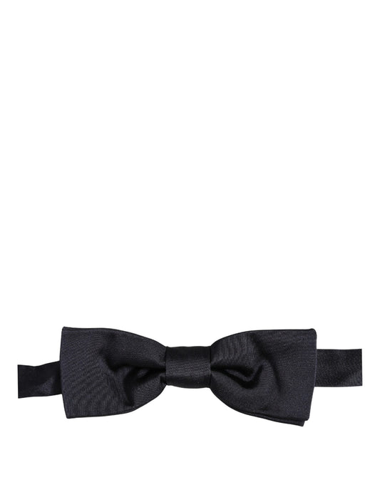 Dolce & Gabbana Men Dark Blue 100% Silk Adjustable Neck Papillon Bow Tie