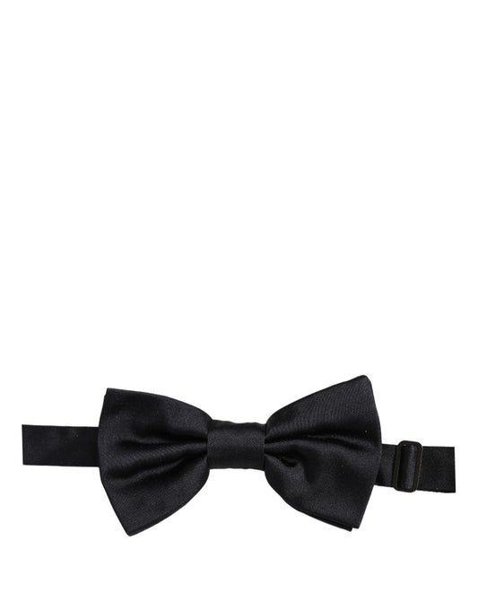 Dolce & Gabbana Men Dark Blue 100% Silk Adjustable Neck Papillon Bow Tie