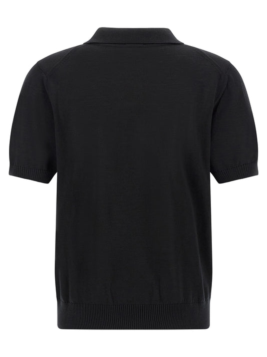 Hugo Boss Black Virgin Wool Polo Shirt