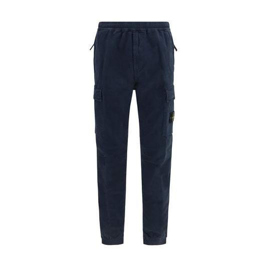 Stone Island Blue Cotton Cargo Pants