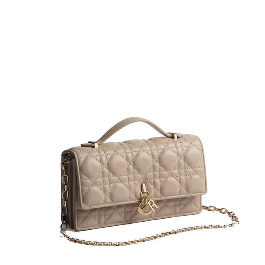 Dior Beige Leather Clutch Bag
