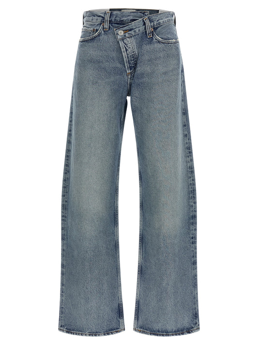 Agolde Blue Cotton Relaxed Fit Jeans