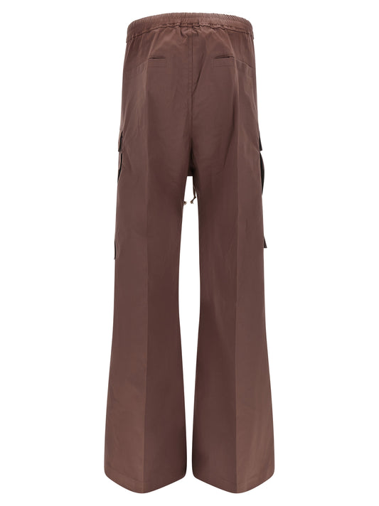 Rick Owens Brown Cotton Flared Pants