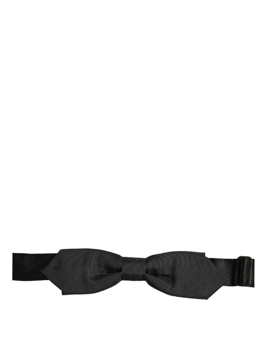 Dolce & Gabbana Men Black Polyester Adjustable Neck Papillon Bow Tie