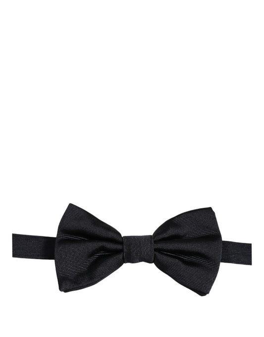 Dolce & Gabbana Men Dark Blue 100% Silk Adjustable Neck Papillon Bow Tie