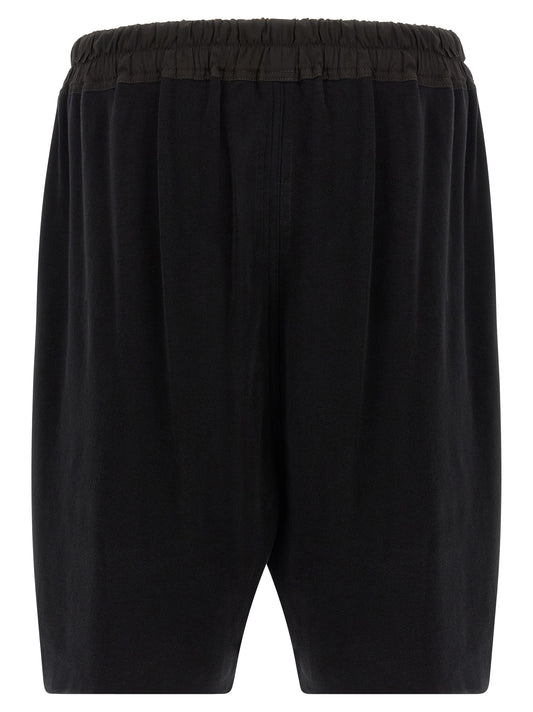 Rick Owens Black Cotton Bermuda Shorts