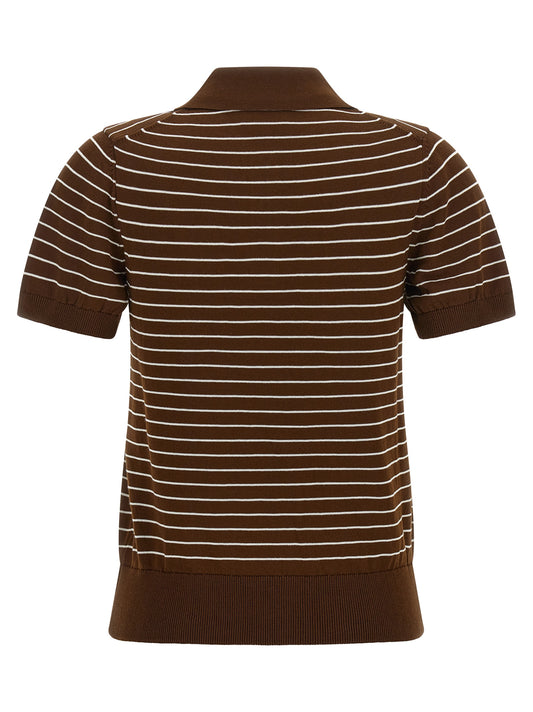 A.P.C. Brown Cotton Polo Shirt
