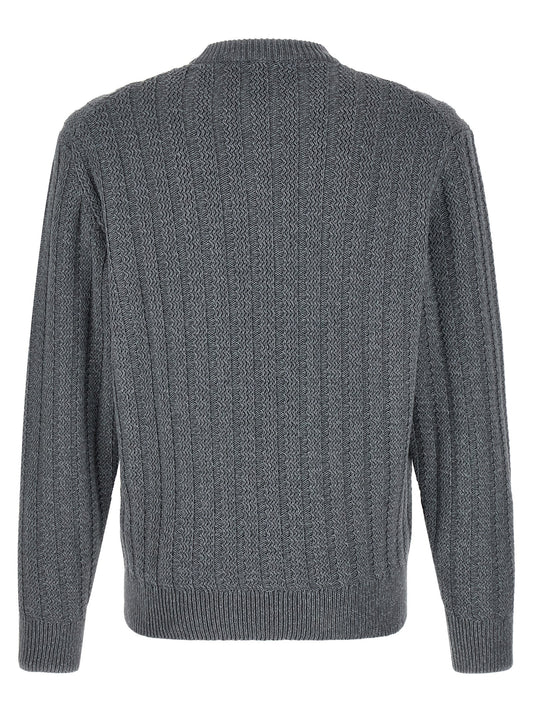 Hugo Boss Gray Cotton Cardigan