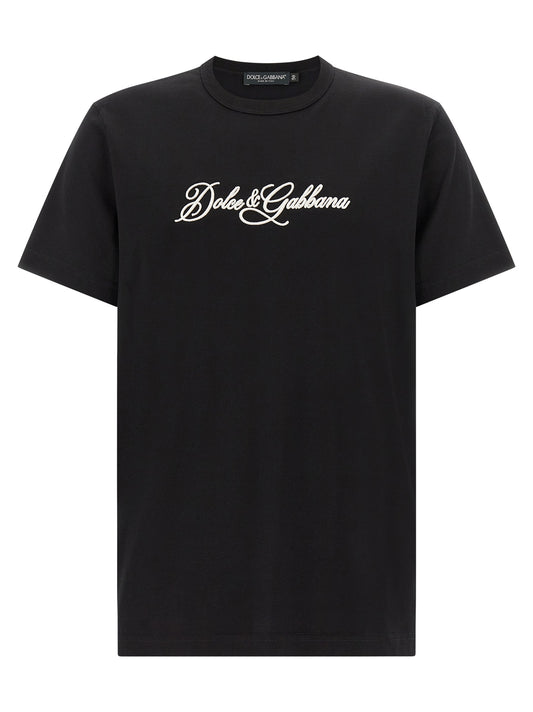 Dolce & Gabbana Black Cotton T-Shirt