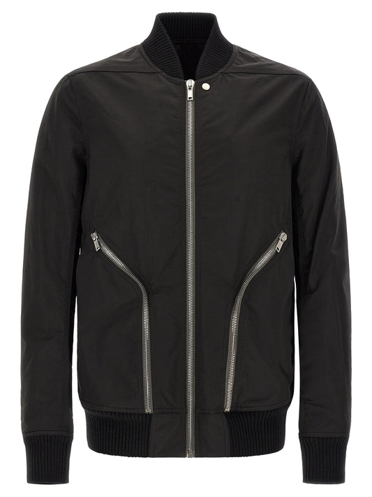 Rick Owens Black Nylon Bomber