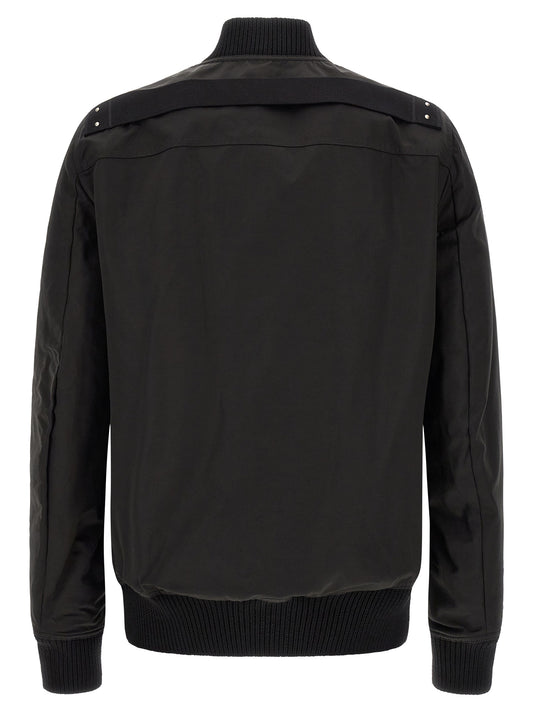 Rick Owens Black Nylon Bomber