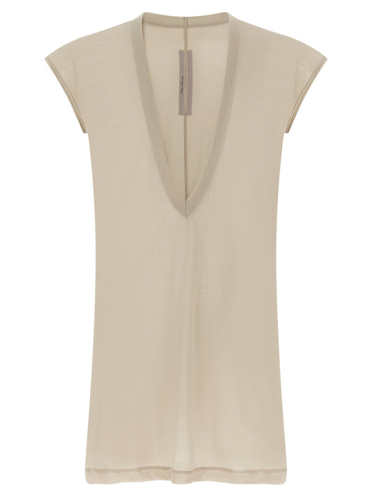 Rick Owens Beige Cotton T-Shirt