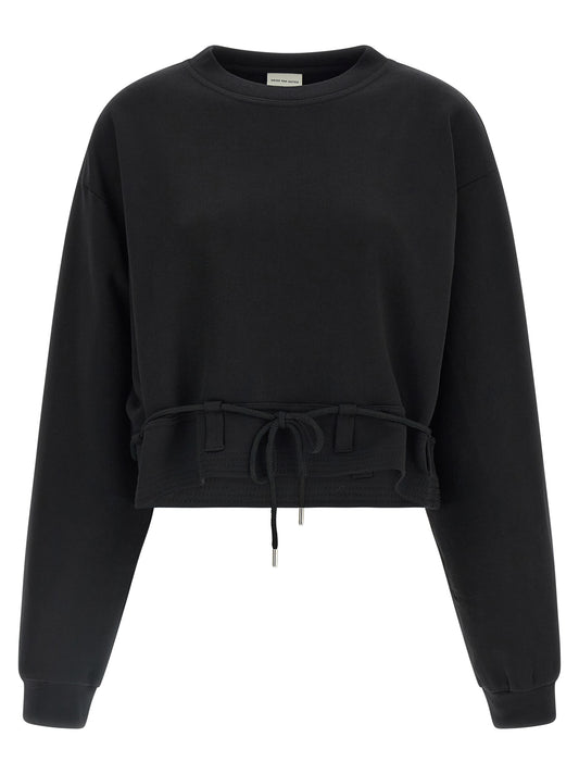 Dries Van Noten Black Cotton Sweatshirt
