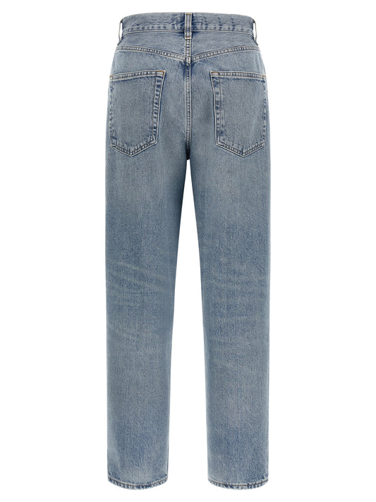 Agolde Blue Cotton Straight-Leg Jeans