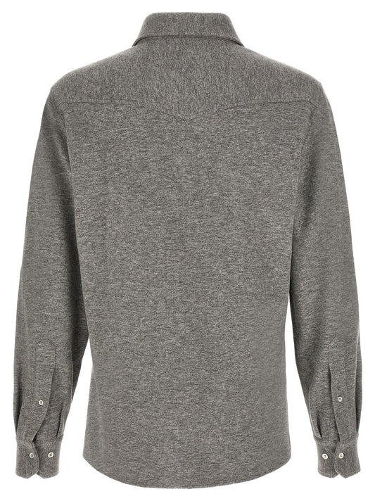 Brunello Cucinelli Gray Cashmere Blouse