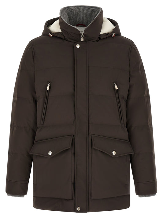 Brunello Cucinelli Brown Polyamide Parka