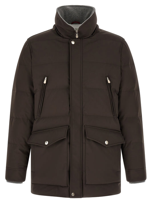 Brunello Cucinelli Brown Polyamide Parka