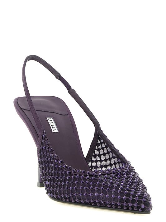 LE SILLA Purple Polyester High Heel Pumps