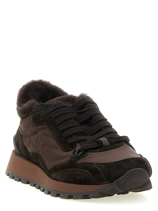 Brunello Cucinelli Black Calfskin Athletic Sneakers