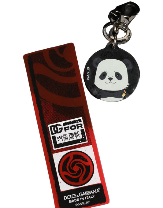 Dolce & Gabbana Black Kaisen Panda Chibi Charm Metal Keychain Keyring