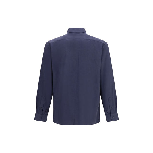 Brunello Cucinelli Blue Cotton Dress Shirt