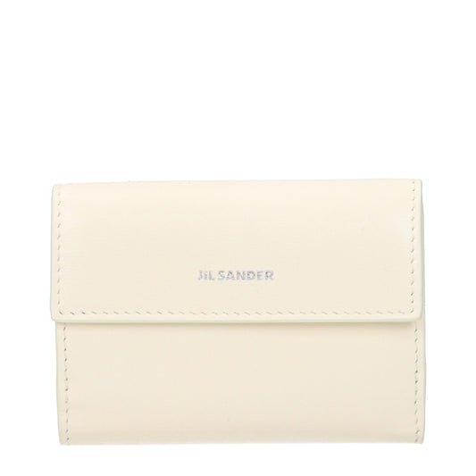 Jil Sander White Leather Wallet