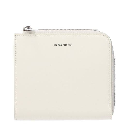 Jil Sander White Leather Wallet