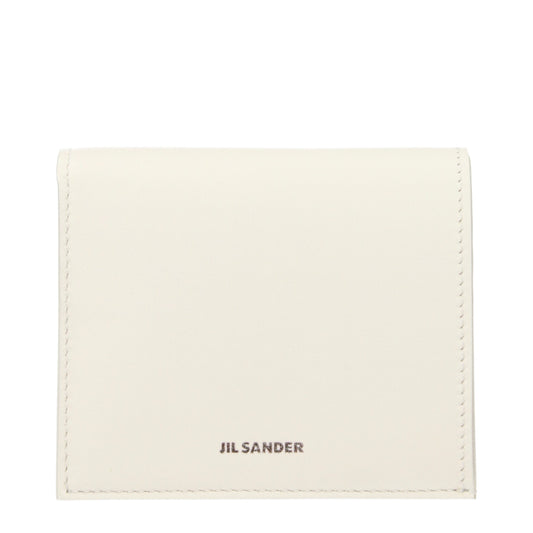 Jil Sander White Leather Wallet