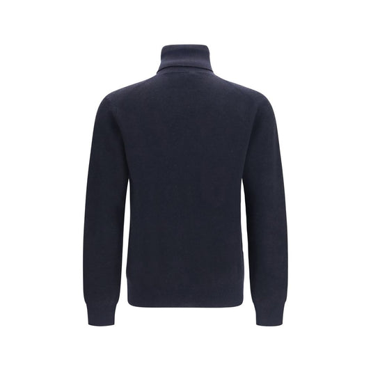 Brioni Blue Cashmere Turtleneck