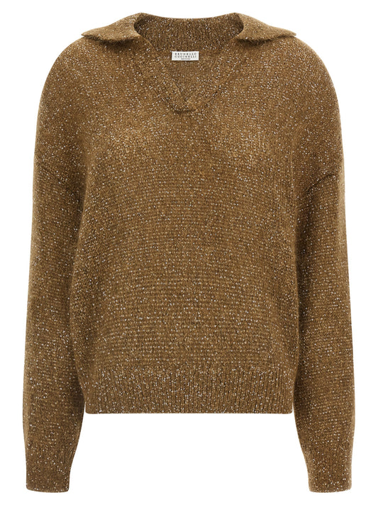 Brunello Cucinelli Brown Polyamide Polo Shirt