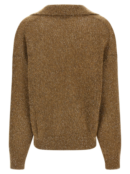 Brunello Cucinelli Brown Polyamide Polo Shirt