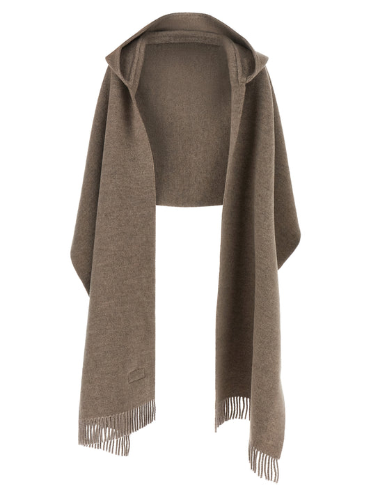 Brunello Cucinelli Brown Wool Scarf